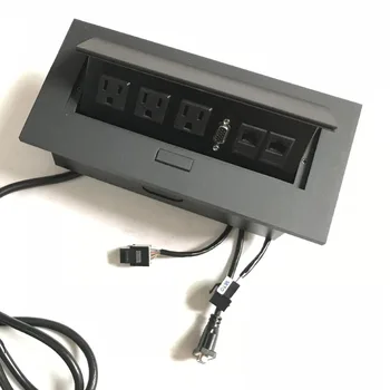 2019 US plug with 3 US power 1 VGA 1 TEL 1 Network thick panel spring open type RJ45 Information outlet box
2019 US plug with 3 US power 1 VGA 1 TEL 1 Network thick panel spring open type RJ45 Information outlet box