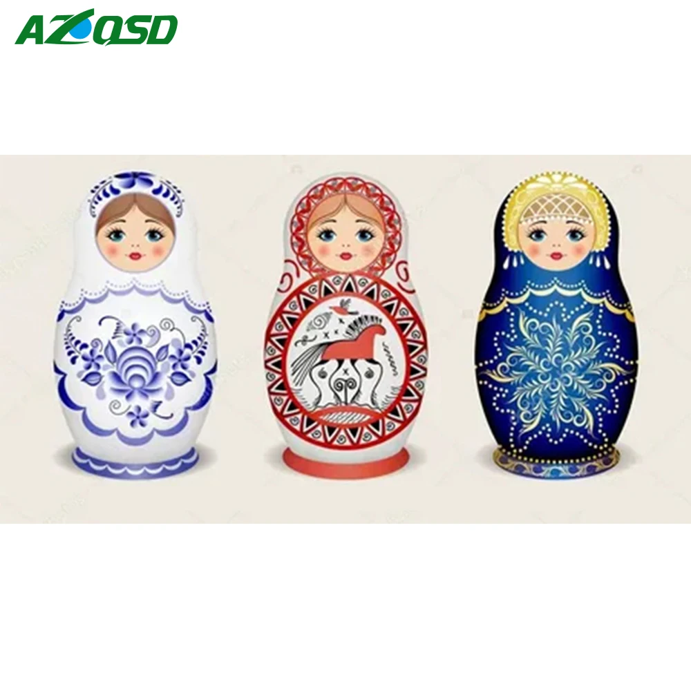 AZQSD Diamond Painting Matryoshka Wall Stickers Full Square Resin Drill Russia Style Rhinestones Embroidery Home Decor DIY Gift
AZQSD Diamond Painting Matryoshka Wall Stickers Full Square Resin Drill Russia Style Rhinestones Embroidery Home Decor DIY Gift