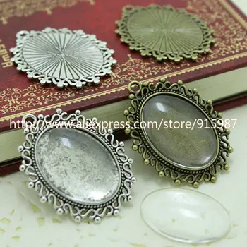 Sweet Bell (10 set/lot) two color filigree cameo cabochon 18*25mm base setting pendant tray + clear glass cabochons 6C1037
Sweet Bell (10 set/lot) two color filigree cameo cabochon 18*25mm base setting pendant tray + clear glass cabochons 6C1037