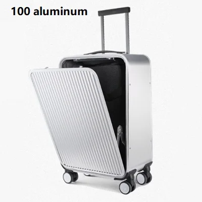 100% pure Aluminum Alloy pull rod suitcase 20/24 inch metal luggage new type of opening pocket luggage
100% pure Aluminum Alloy pull rod suitcase 20/24 inch metal luggage new type of opening pocket luggage
