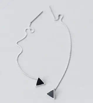 Authentic Real 100% 925 Sterling Silver fine Jewelry Black Enamel Triangle Geometric Threader Long Earrings Dangle GTLE2378
Authentic Real 100% 925 Sterling Silver fine Jewelry Black Enamel Triangle Geometric Threader Long Earrings Dangle GTLE2378