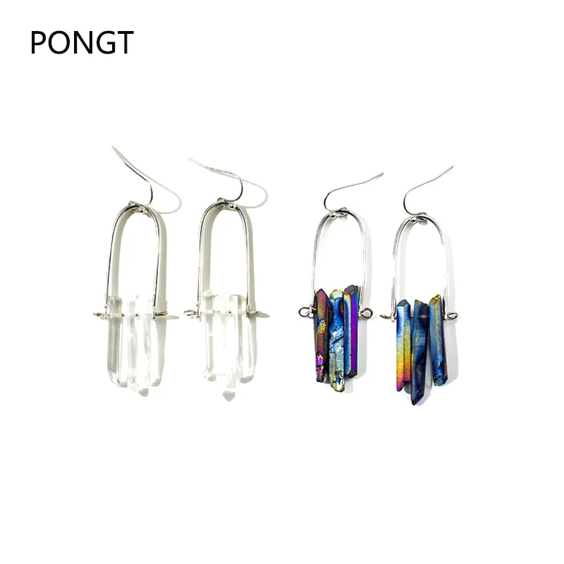 Raw rainbow crystal natural stone earrings women Quartz White crystal hanging earrings irregular fashion Drop Earrings jewelry
Raw rainbow crystal natural stone earrings women Quartz White crystal hanging earrings irregular fashion Drop Earrings jewelry