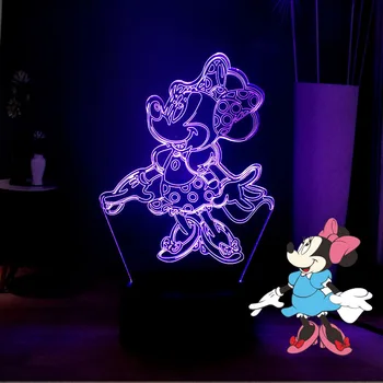 3D Visual Table Lamp Cartoon Lovely Nifty Girl Minnie Mouse USB Switch RGB Multicolor LED Bedside Night Light Kids Birthday Gift
3D Visual Table Lamp Cartoon Lovely Nifty Girl Minnie Mouse USB Switch RGB Multicolor LED Bedside Night Light Kids Birthday Gift
