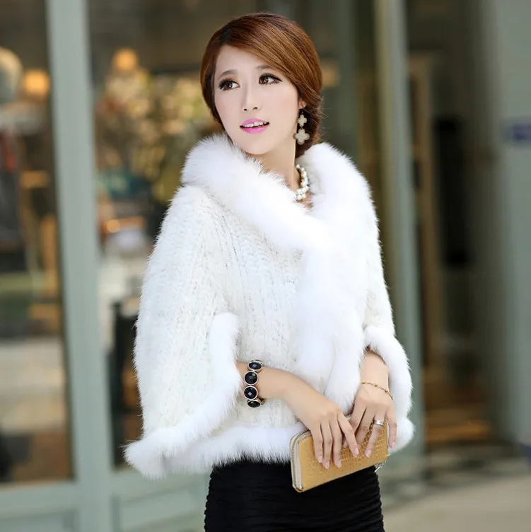 new genuine real natural knitted mink fur coat shawl with fox fur collar women's fashion knit jacket outwear
new genuine real natural knitted mink fur coat shawl with fox fur collar women's fashion knit jacket outwear