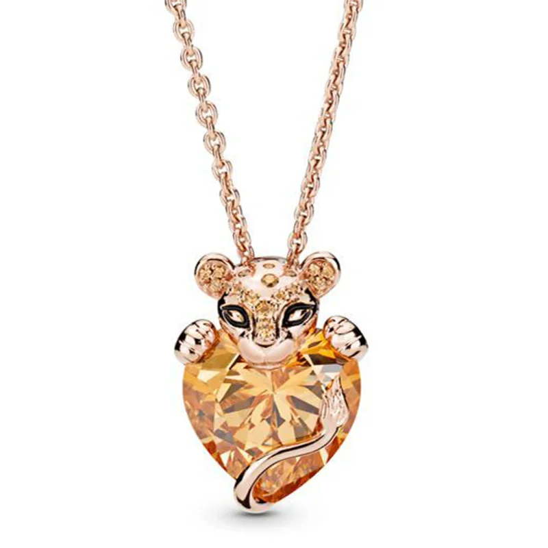 New 925 Sterling Silver Necklace Black Enamel Rose Lioness With Heart Stone Pendant Necklace For Women Gift Diy Pandora Jewelry
New 925 Sterling Silver Necklace Black Enamel Rose Lioness With Heart Stone Pendant Necklace For Women Gift Diy Pandora Jewelry