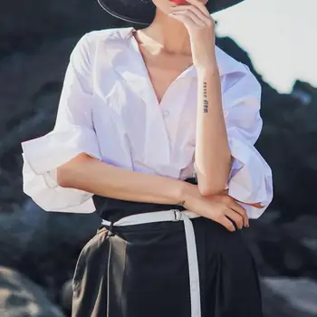 Z-ZOUX Women Blouse V Neck Nine Sleeve Cotton White Shirt Loose Asymmetrical Top White Long Shirt Retro Ladies Tops Autumn 2019
Z-ZOUX Women Blouse V Neck Nine Sleeve Cotton White Shirt Loose Asymmetrical Top White Long Shirt Retro Ladies Tops Autumn 2019