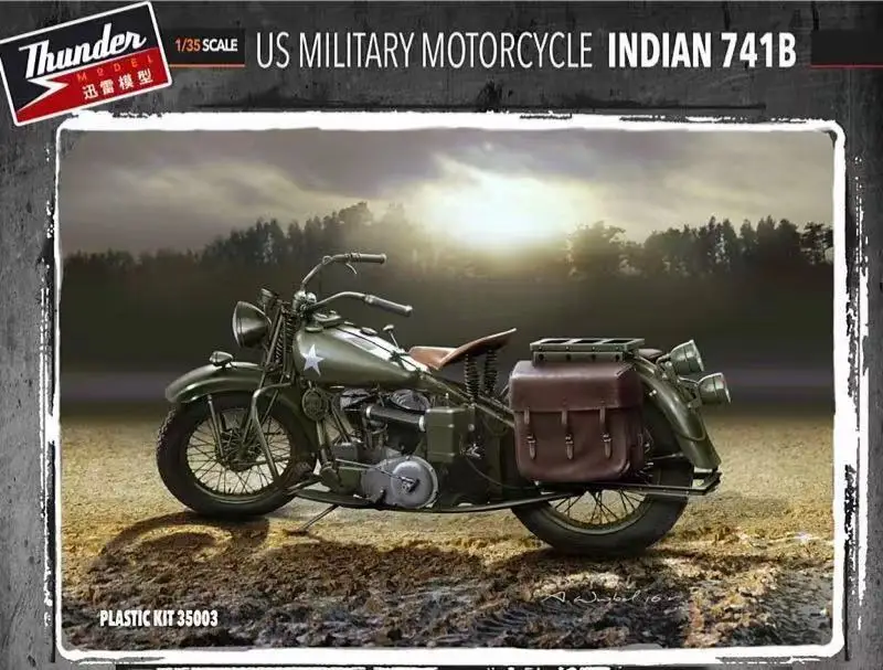 1/35 Scale Thunder TM35003 US Military Motorcycle 741B (included 2 moto) Plastic Model Building Kit
1/35 Scale Thunder TM35003 US Military Motorcycle 741B (included 2 moto) Plastic Model Building Kit