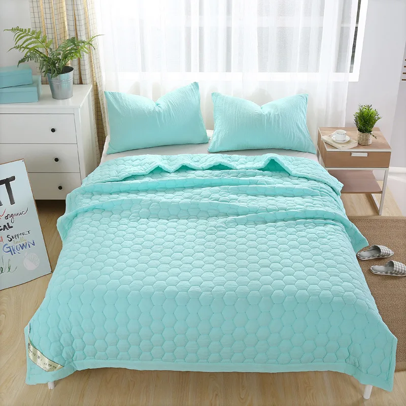 DeMissir 2018 Hot Wash Cotton Quilted Quilt Solid Green Cool Summer Air Conditioner Thin Comforter Bed Blanket Twin Queen Size
DeMissir 2018 Hot Wash Cotton Quilted Quilt Solid Green Cool Summer Air Conditioner Thin Comforter Bed Blanket Twin Queen Size