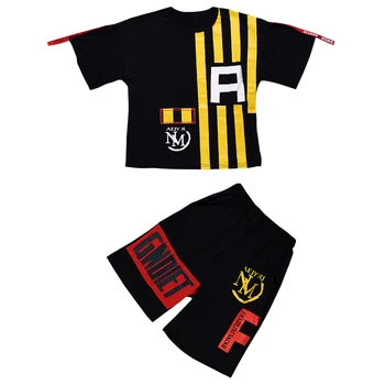 Big Boy's Short Sleeve Summer Sets Yellow Stripes Loose Fit T-shirts+Shorts 2PCS Clothing Sets Hip Hop Dancer Woven Belts Sets
Big Boy's Short Sleeve Summer Sets Yellow Stripes Loose Fit T-shirts+Shorts 2PCS Clothing Sets Hip Hop Dancer Woven Belts Sets