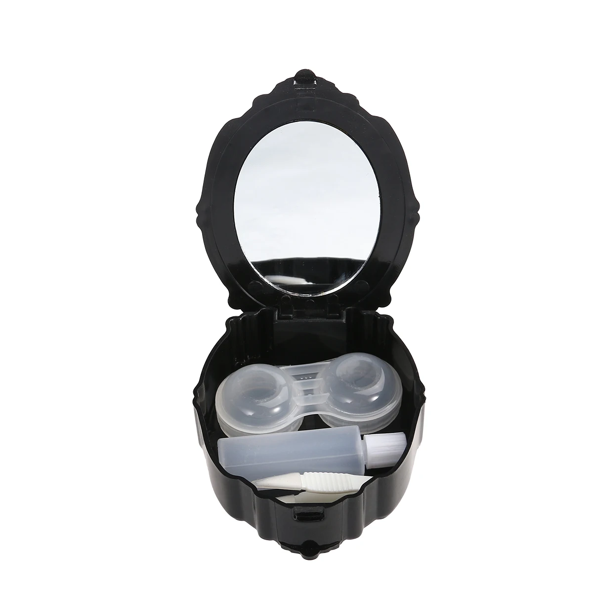 Rose Design Contact Lenses Case Holder Storage Box Container with Mirror for Home and Travel (Black)
Rose Design Contact Lenses Case Holder Storage Box Container with Mirror for Home and Travel (Black)