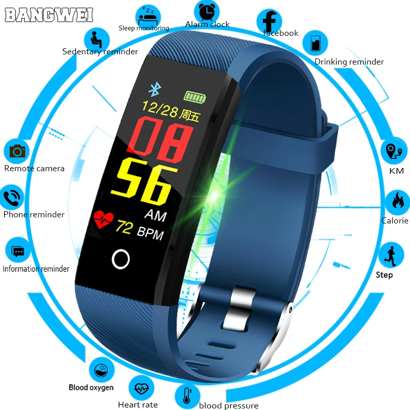 BANGWEI Smart Watch Men Heart Rate Blood Pressure Monitor Women Fitness Tracker Waterproof Sports Watch For Android IOS+Box
BANGWEI Smart Watch Men Heart Rate Blood Pressure Monitor Women Fitness Tracker Waterproof Sports Watch For Android IOS+Box