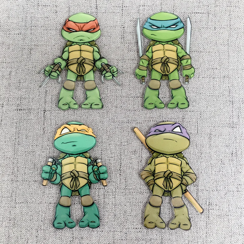 4pcs/lot The sewer Turtles anime figure Michelangelo Donatello Leonardo Raphael acrylic fridge magnet Toys for children
4pcs/lot The sewer Turtles anime figure Michelangelo Donatello Leonardo Raphael acrylic fridge magnet Toys for children