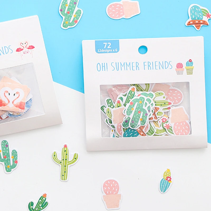 1 Pack Cute Cactus Flamingo Paper Sticker Cartoon Decoration DIY Diary Scrapbooking Label Stickers Stationery School Supplies
1 Pack Cute Cactus Flamingo Paper Sticker Cartoon Decoration DIY Diary Scrapbooking Label Stickers Stationery School Supplies