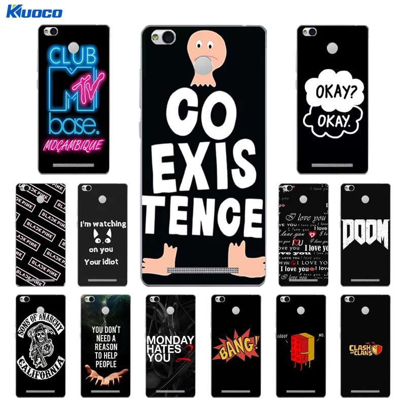 for Coque Xiaomi Redmi 3S Case Cover 5.0 Black Letters Printing TPU Silicone Case for Xiaomi Redmi 3 Pro Hongmi 3S 3 S Pro
for Coque Xiaomi Redmi 3S Case Cover 5.0 Black Letters Printing TPU Silicone Case for Xiaomi Redmi 3 Pro Hongmi 3S 3 S Pro