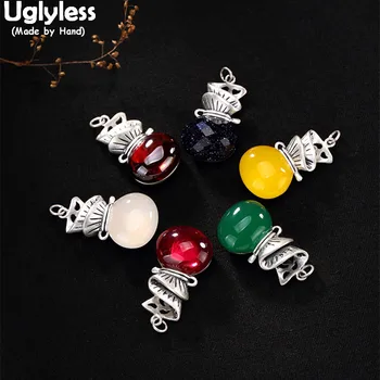 Uglyless Real 990 Fine Silver Women Natural Chalcedony Pendants without Chains Carved Buddhism Mantra Bag Jewelry Vintage Bijoux
Uglyless Real 990 Fine Silver Women Natural Chalcedony Pendants without Chains Carved Buddhism Mantra Bag Jewelry Vintage Bijoux