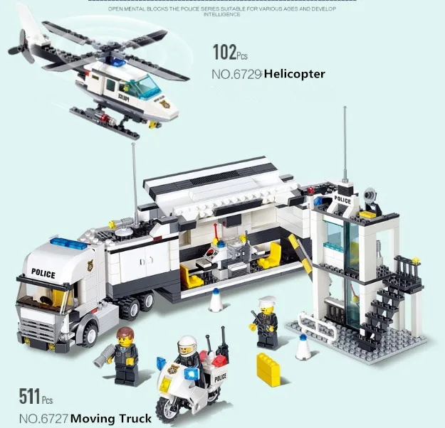 Kazi City Police Station Trucks helicopter Police Command Center Compatible Legoe City Building Blocks Bricks Educational Toys
Kazi City Police Station Trucks helicopter Police Command Center Compatible Legoe City Building Blocks Bricks Educational Toys