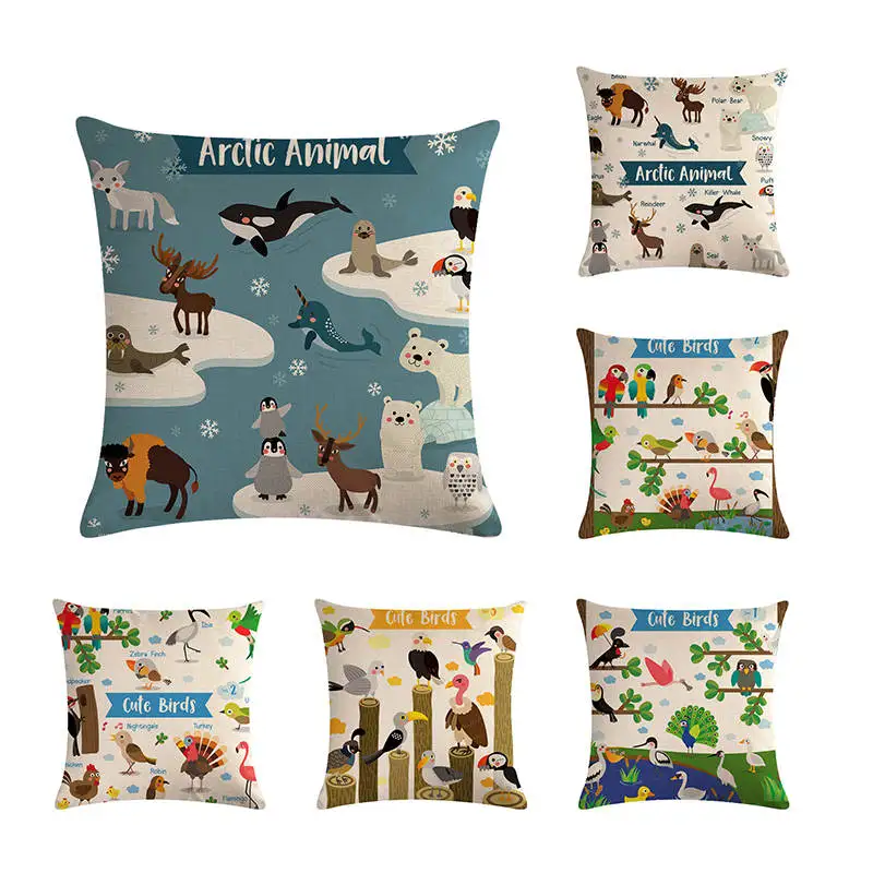 Newest Fashion Animal Name Style Cushion Cover Forest Arctic Desert Animal Home Pillow Case Linen Cotton Pillows Covers ZY664
Newest Fashion Animal Name Style Cushion Cover Forest Arctic Desert Animal Home Pillow Case Linen Cotton Pillows Covers ZY664