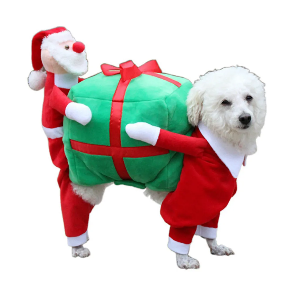 Funny Pet Dog Cat Santa Gift Costume Fancy Puppy Apparel Jacket Coat Christmas Dressup Mascotas Clothes for Dogs New Year
Funny Pet Dog Cat Santa Gift Costume Fancy Puppy Apparel Jacket Coat Christmas Dressup Mascotas Clothes for Dogs New Year