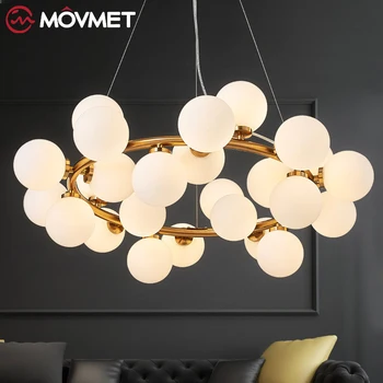 Magic Bean Modern LED Pendant Chandelier Lights For Living Room Dining Room G4 Gold Black White Glass Chandelier Lamp Fixtures
Magic Bean Modern LED Pendant Chandelier Lights For Living Room Dining Room G4 Gold Black White Glass Chandelier Lamp Fixtures