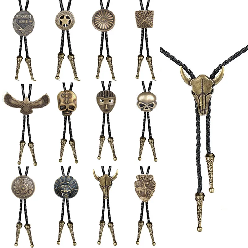 BOLO TIE Retro shirt chain solid Bull-Head bolo Necklace Genuine Leather Necklace long bolo tie
BOLO TIE Retro shirt chain solid Bull-Head bolo Necklace Genuine Leather Necklace long bolo tie