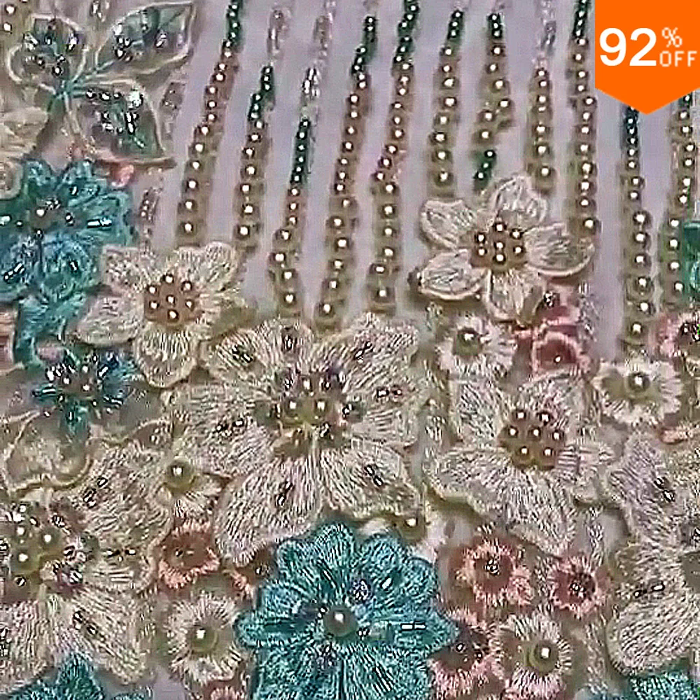 1 yard 3d lace fabric party occasion luxury crystal metallic stone pearls african fabric for sewing Beads sequin lace fabric
1 yard 3d lace fabric party occasion luxury crystal metallic stone pearls african fabric for sewing Beads sequin lace fabric