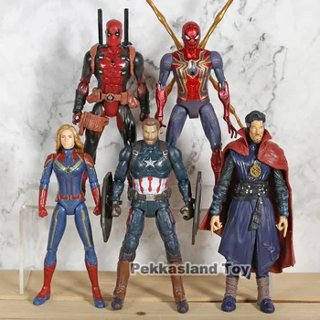 5pcs/set Captain Marvel Doctor Strange Captain America Spiderman Deadpool PVC Action Figures Collection Model Toy
5pcs/set Captain Marvel Doctor Strange Captain America Spiderman Deadpool PVC Action Figures Collection Model Toy
