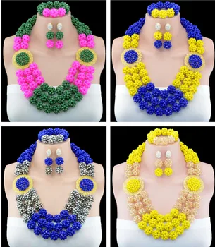 Fashion Crystal Ball Costume Jewellery Nigerian Wedding African Beads Jewelry Set 10053
Fashion Crystal Ball Costume Jewellery Nigerian Wedding African Beads Jewelry Set 10053