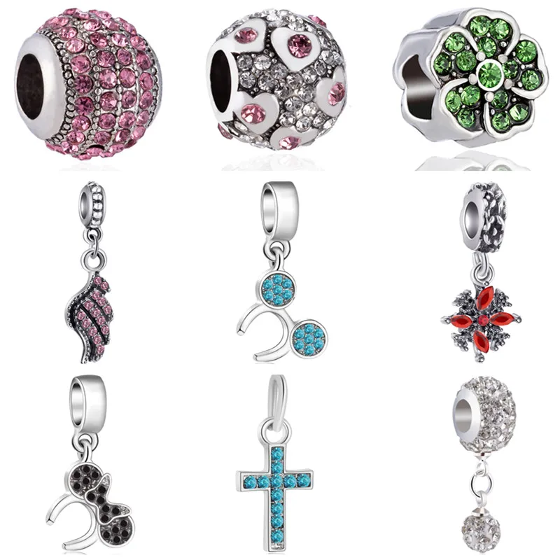 Crystal Mouth Panda Wings Flower Hearts Mickey Pendants Beads Fit Original Pandora Charms Bracelets for Women Charms DIY Jewelry
Crystal Mouth Panda Wings Flower Hearts Mickey Pendants Beads Fit Original Pandora Charms Bracelets for Women Charms DIY Jewelry