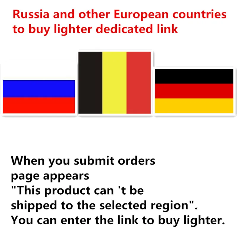 For Russia to order lighter and smoking pipe and Germany and other countries buyers to order lighter, created a dedicated link
For Russia to order lighter and smoking pipe and Germany and other countries buyers to order lighter, created a dedicated link