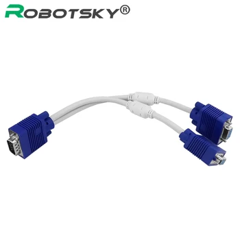 Robotsky VGA Monitor Y Splitter VGA Computer Cable 1 Male to 2 Female VGA SVGA Connector Cord for Screen HDTV Laptop Projector
Robotsky VGA Monitor Y Splitter VGA Computer Cable 1 Male to 2 Female VGA SVGA Connector Cord for Screen HDTV Laptop Projector