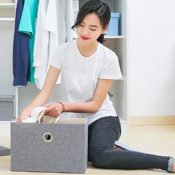 1Pcs Foldable Cotton Linen Clothing Storage Box Large Wardrobe Rectangle Multi-Function Storage Bin Organizer With Cover Porta
1Pcs Foldable Cotton Linen Clothing Storage Box Large Wardrobe Rectangle Multi-Function Storage Bin Organizer With Cover Porta