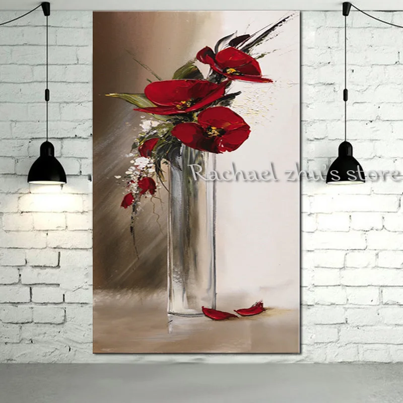 Large Size Handpainted Modern Abstract Poppy in Vase Oil Painting On Canvas Poppy Flore Wall Pictures For Living Room Home Decor
Large Size Handpainted Modern Abstract Poppy in Vase Oil Painting On Canvas Poppy Flore Wall Pictures For Living Room Home Decor