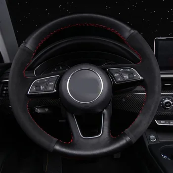 Car- Styling New Anti Slip Swede+PU Leather Steering Wheel Stitch on Wrap Cover For Audi A4 2017-2018
Car- Styling New Anti Slip Swede+PU Leather Steering Wheel Stitch on Wrap Cover For Audi A4 2017-2018