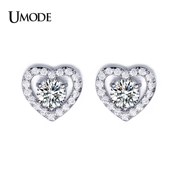 UMODE Romantic Heart Shape Hug 5mm 0.5ct CZ Stud Earrings Vintage Jewelry for Women Girls Wedding Accessories Friendship UE0077
UMODE Romantic Heart Shape Hug 5mm 0.5ct CZ Stud Earrings Vintage Jewelry for Women Girls Wedding Accessories Friendship UE0077
