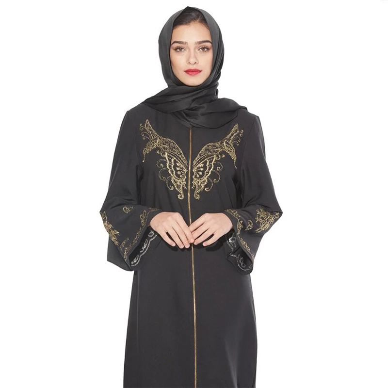 2019 Arabic dubai abaya kaftan women turkish saudis islamic dress luxury butterfly Embroidery diamonds eid black abaya sale
2019 Arabic dubai abaya kaftan women turkish saudis islamic dress luxury butterfly Embroidery diamonds eid black abaya sale
