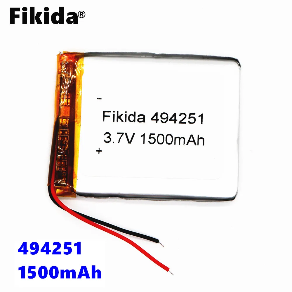 Fikida 3 7 в 1500 мАч 494251 литий полимерный аккумулятор MP3 MP4 навигационное оборудование