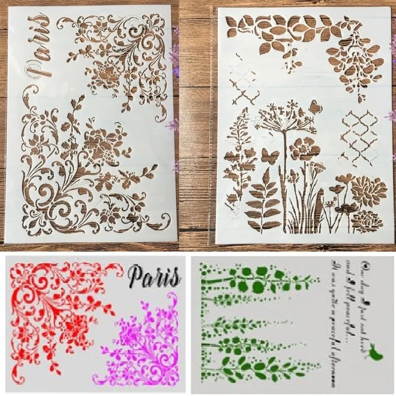 1Pair A4 Flowers Paris Butterfly DIY Craft Layering Stencils Painting Scrapbooking Stamping Embossing Album Paper Template
1Pair A4 Flowers Paris Butterfly DIY Craft Layering Stencils Painting Scrapbooking Stamping Embossing Album Paper Template