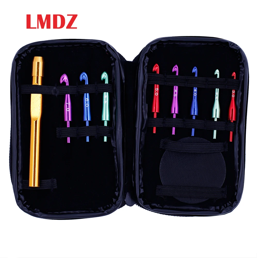 LMDZ 8pcs Interchangeable Crochet Hook Head Knitting Weaving Needle Detachable Hook Needle Sweater Crochet Tool with Leather Bag
LMDZ 8pcs Interchangeable Crochet Hook Head Knitting Weaving Needle Detachable Hook Needle Sweater Crochet Tool with Leather Bag