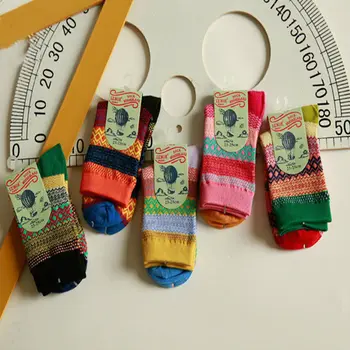 1Pair Women Socks Multi-Color Winter National Thick Warm Socks for Girl Cotton Stripe Fashion Breathable Soft Female Socks
1Pair Women Socks Multi-Color Winter National Thick Warm Socks for Girl Cotton Stripe Fashion Breathable Soft Female Socks