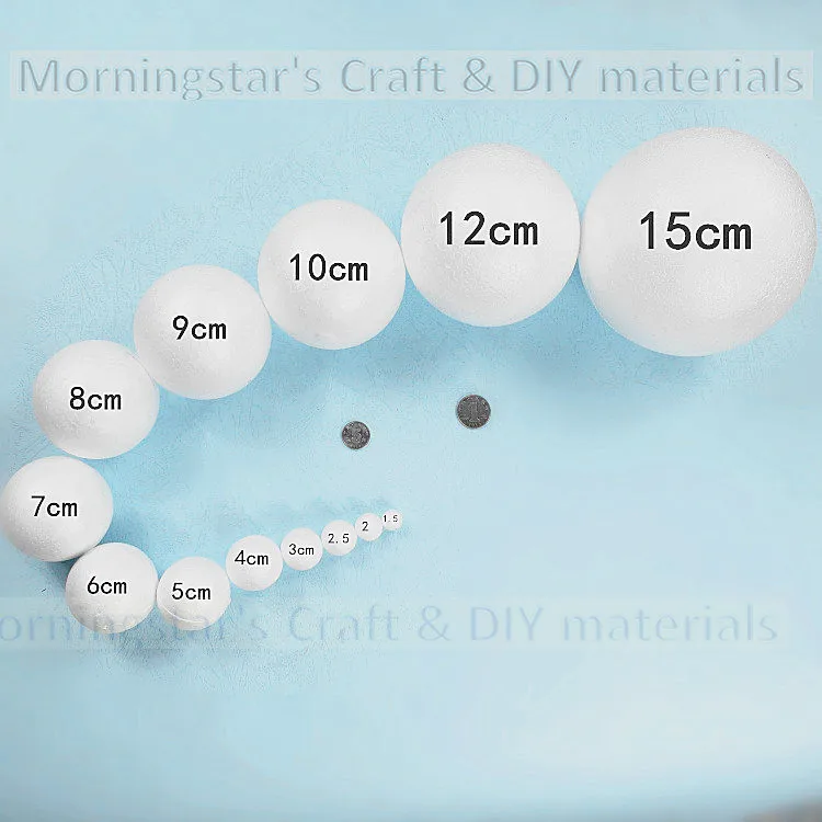 1/2/4/5/6/7/8/9/10/12/15/18/20cm white Modelling foam ball Polystyrene Styrofoam craft Painted balls Christmas Decoration
1/2/4/5/6/7/8/9/10/12/15/18/20cm white Modelling foam ball Polystyrene Styrofoam craft Painted balls Christmas Decoration