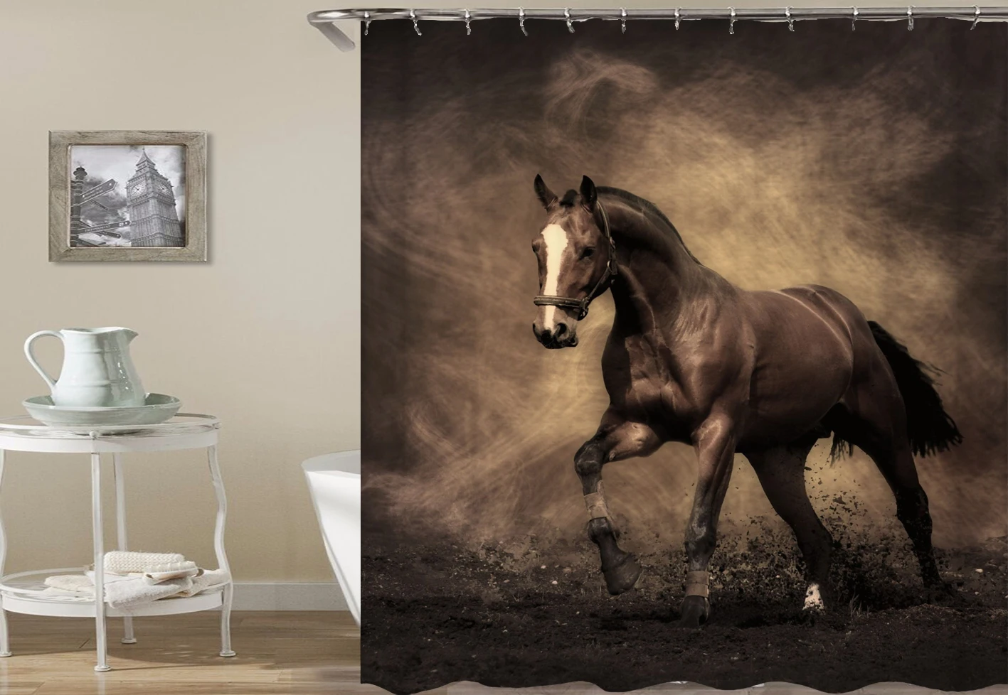 Horse Pattern Shower Curtain Polyester Fabric Bath Bape Curtain For The Bathroom Decorations Multi-size Printed Bathtub Curtains
Horse Pattern Shower Curtain Polyester Fabric Bath Bape Curtain For The Bathroom Decorations Multi-size Printed Bathtub Curtains