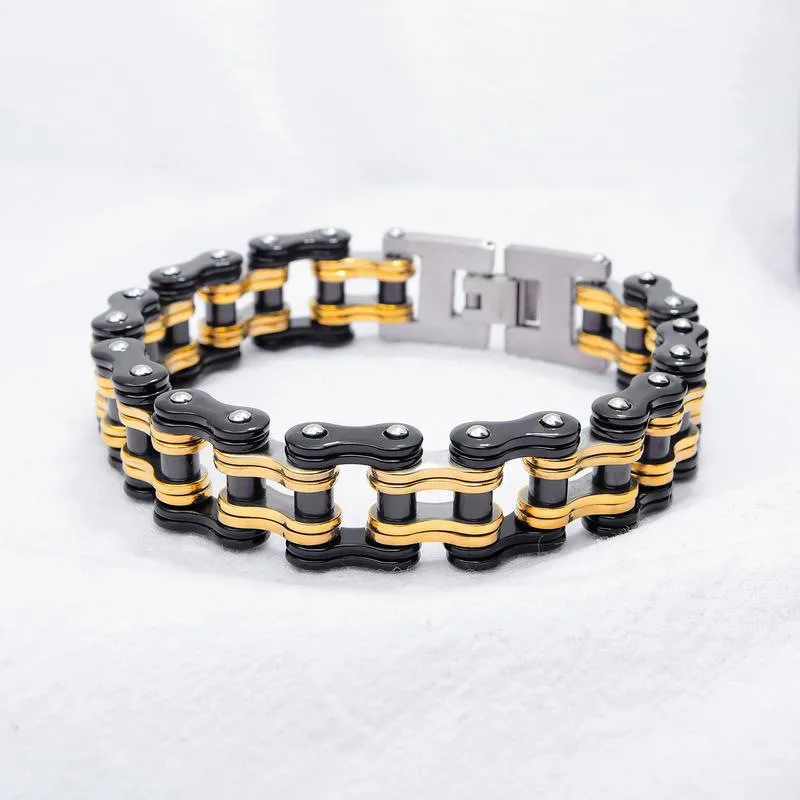 Mens Motorcycle Chain Bracelet of Stainless Steel Biker Bicycle Chain Bracelet High Polished
Mens Motorcycle Chain Bracelet of Stainless Steel Biker Bicycle Chain Bracelet High Polished