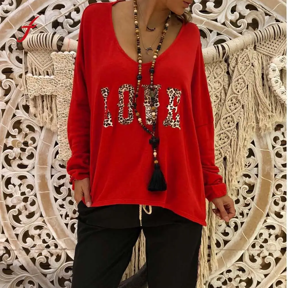 feitong High Quality T Shirt Women Leopard Print Letter Easy Irregular Forking Long Sleeves Tops Tshirt Women Plus Size 5XL
feitong High Quality T Shirt Women Leopard Print Letter Easy Irregular Forking Long Sleeves Tops Tshirt Women Plus Size 5XL