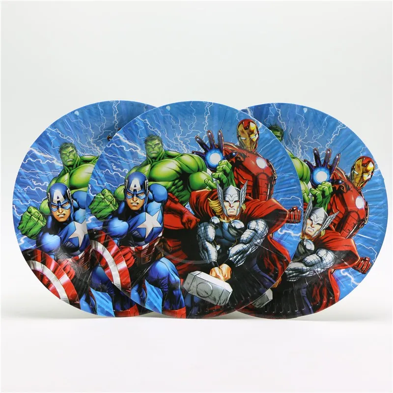 100pcs 7inch Round Paper Dishes Cartoon Advengers theme Tableware Paper Plates Happy Birthday Party Decoration Events Supplies
100pcs 7inch Round Paper Dishes Cartoon Advengers theme Tableware Paper Plates Happy Birthday Party Decoration Events Supplies