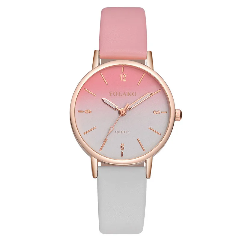 Luxury Women Watches Casual Leather Belt Round Quartz Wrist Watch Gradual Color Scale Convex Watch For Ladies Gift Lover@50
Luxury Women Watches Casual Leather Belt Round Quartz Wrist Watch Gradual Color Scale Convex Watch For Ladies Gift Lover@50