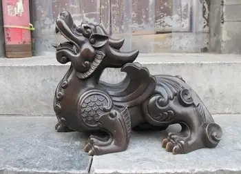 Chinese Feng Shui Pure Bronze Monetary wealth Foo Dog kylin beast Lion statue 
Chinese Feng Shui Pure Bronze Monetary wealth Foo Dog kylin beast Lion statue