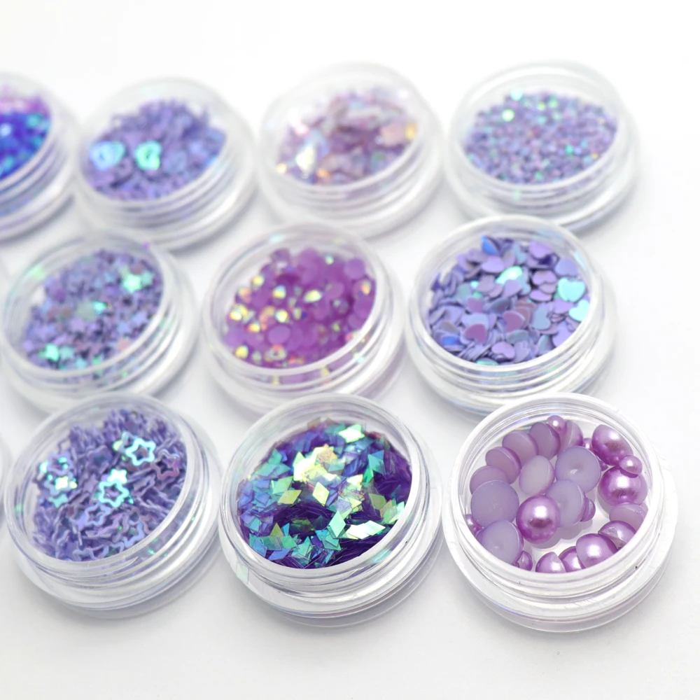 12pcs/Bag Shinning Nail Glitter Tips Purple Nail Sequins Powder Manicure Nail Decorations Nail holographic sequin set
12pcs/Bag Shinning Nail Glitter Tips Purple Nail Sequins Powder Manicure Nail Decorations Nail holographic sequin set