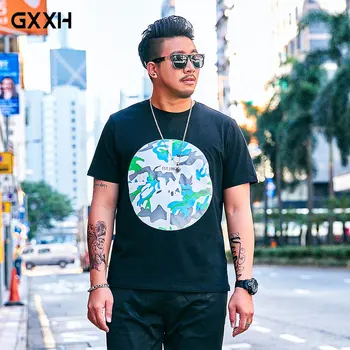 2019 Tide brand Large size Loose Men's Round Neck Short-sleeved T-shirt Summer Hit color Camouflage Round Print Men's T-shirt
2019 Tide brand Large size Loose Men's Round Neck Short-sleeved T-shirt Summer Hit color Camouflage Round Print Men's T-shirt
