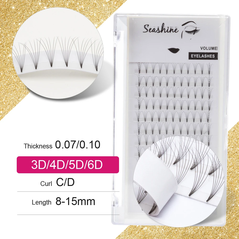 Seashine Short Stem Volume Fans Lashes Supplies 3D-6D Black Mink Eyelash Extension Russian Volume Eyelash Extensions Handmade
Seashine Short Stem Volume Fans Lashes Supplies 3D-6D Black Mink Eyelash Extension Russian Volume Eyelash Extensions Handmade