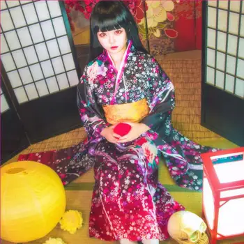Japanese Style Women Cosplay Kimono Yukata With Obi Printed Stage Performance Robe Gown Halloween Costume Party Fancy Outfits
Japanese Style Women Cosplay Kimono Yukata With Obi Printed Stage Performance Robe Gown Halloween Costume Party Fancy Outfits